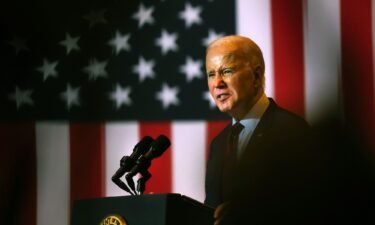 U.S. President Joe Biden speaks on renewable energy at the Philly Shipyard on July 20 in Philadelphia