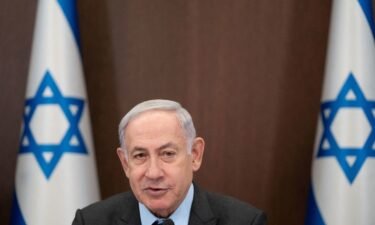 Israeli Prime Minister Benjamin Netanyahu chairs a cabinet meeting at the prime minister's office in Jerusalem on July 17.