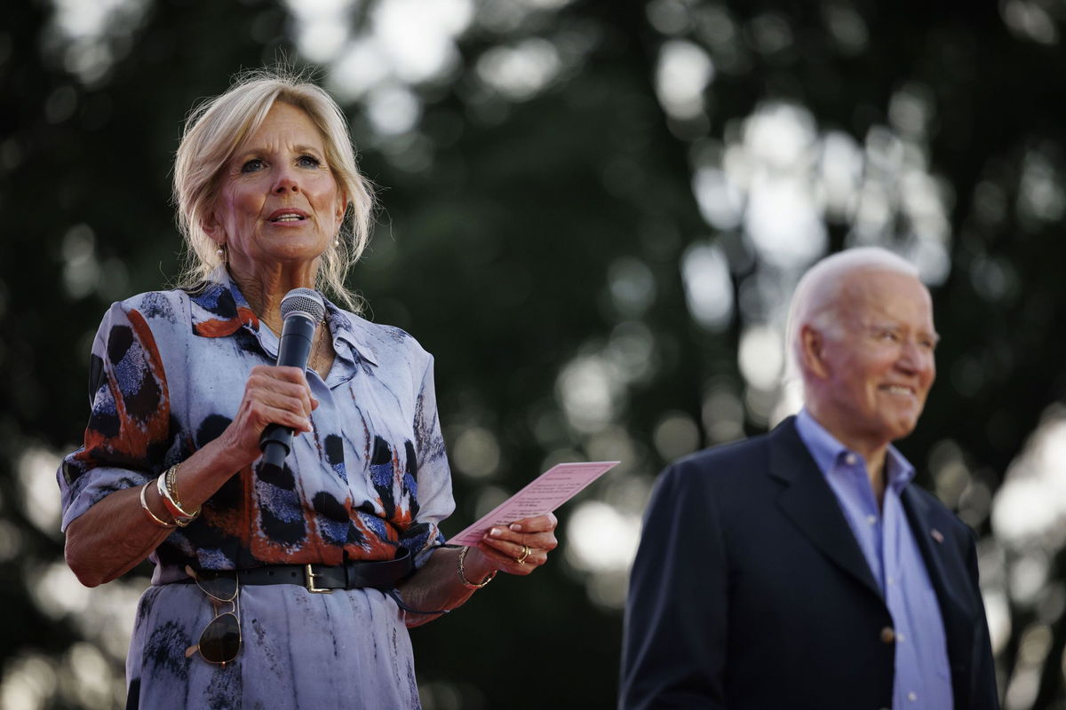 <i>Ting Shen/Bloomberg/Getty Images</i><br/>US First Lady Jill Biden