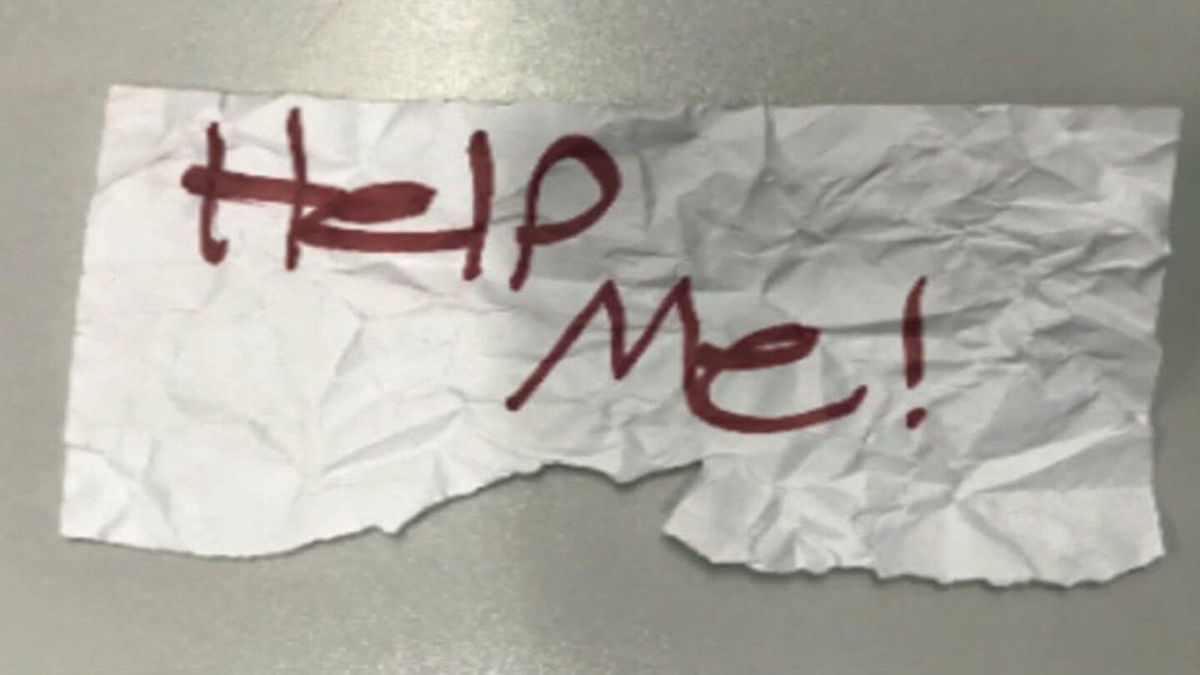 <i>US Department of Justice</i><br/>A 13-year-old kidnapping victim was rescued in Southern California after making a “Help Me!” sign to alert passersby