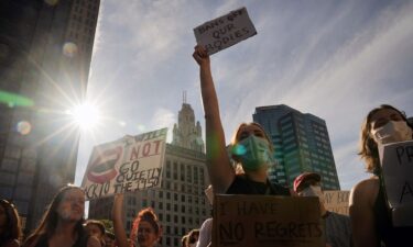 Hundreds of people rallied at the Ohio Statehouse and marched through downtown Columbus in support of abortion after the Supreme Court overturned Roe vs. Wade on June 24