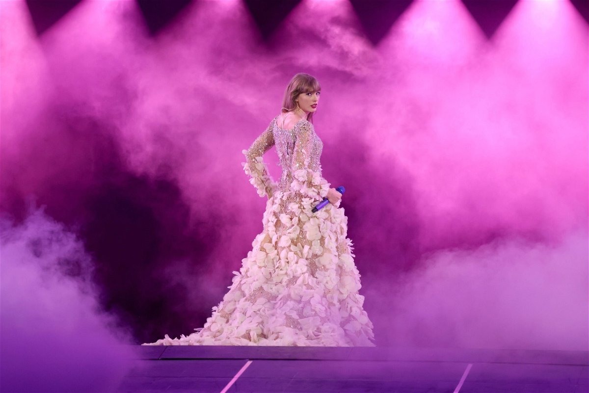 <i>John Shearer/TAS23/Getty Images</i><br/>Taylor Swift performs onstage during night two of Taylor Swift | The Eras Tour at Nissan Stadium on May 6 in Nashville.