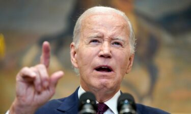 President Joe Biden speaks in the Roosevelt Room of the White House in Washington