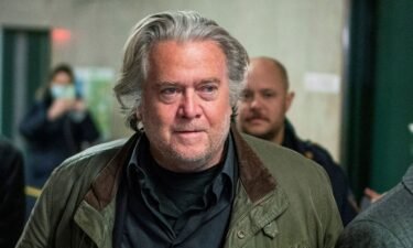 Former White House Chief Strategist Steve Bannon arrives at New York State Supreme Court for a hearing in New York City on January 12.
