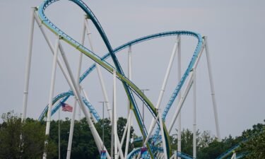 The Fury 325 roller coaster at Carowinds amusement park is seen on July 3.