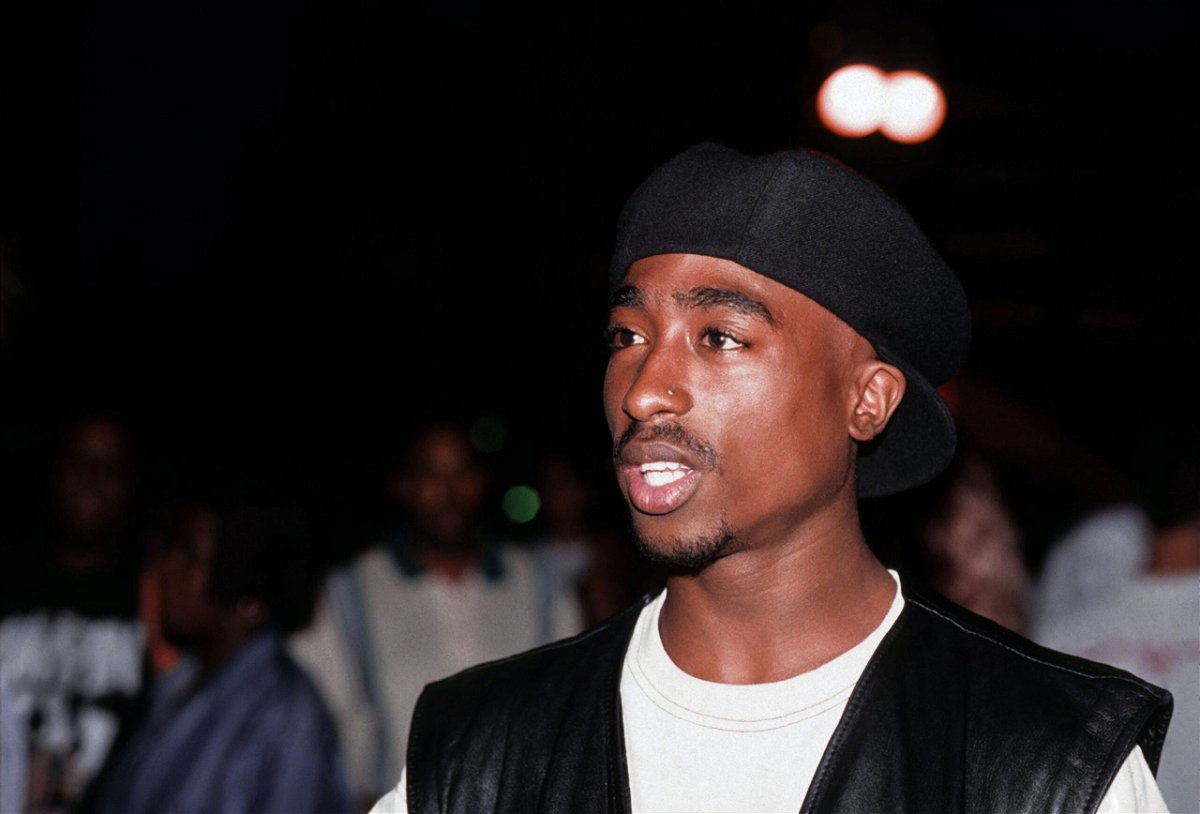 <i>Al Pereira/Michael Ochs Archives/Getty Images</i><br/>Rapper Tupac Shakur poses for a portrait at Club Amazon on July 23
