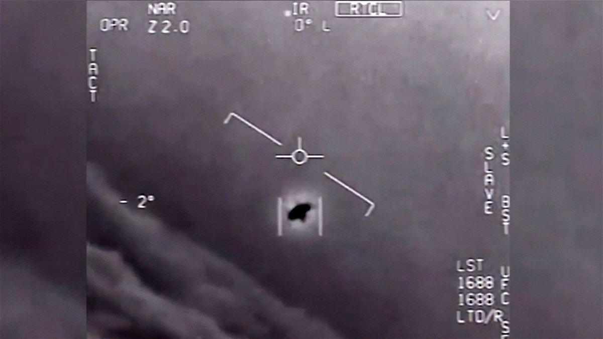 Video of an unidentified anomalous phenomena or UAP previously released by the Department of Defense.