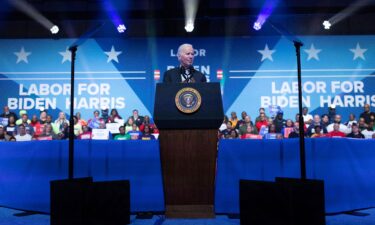 President Joe Biden speaks during a labor union event at the Pennsylvania Convention Center in Philadelphia on June 17.