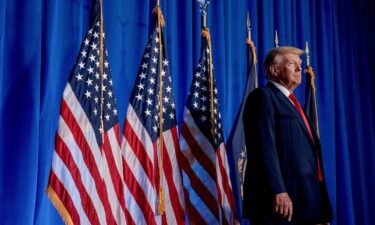 Former President Donald Trump speaks at the New Hampshire Federation of Republican Women's Lilac Luncheon in Concord