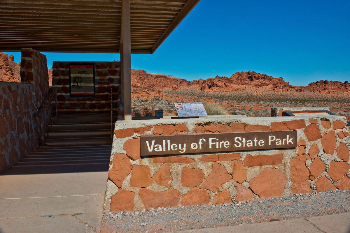 <i>Education Images/Universal Images Group/Getty Images</i><br/>Nevada's Valley of Fire State Park is about 50 miles northeast of Las Vegas.