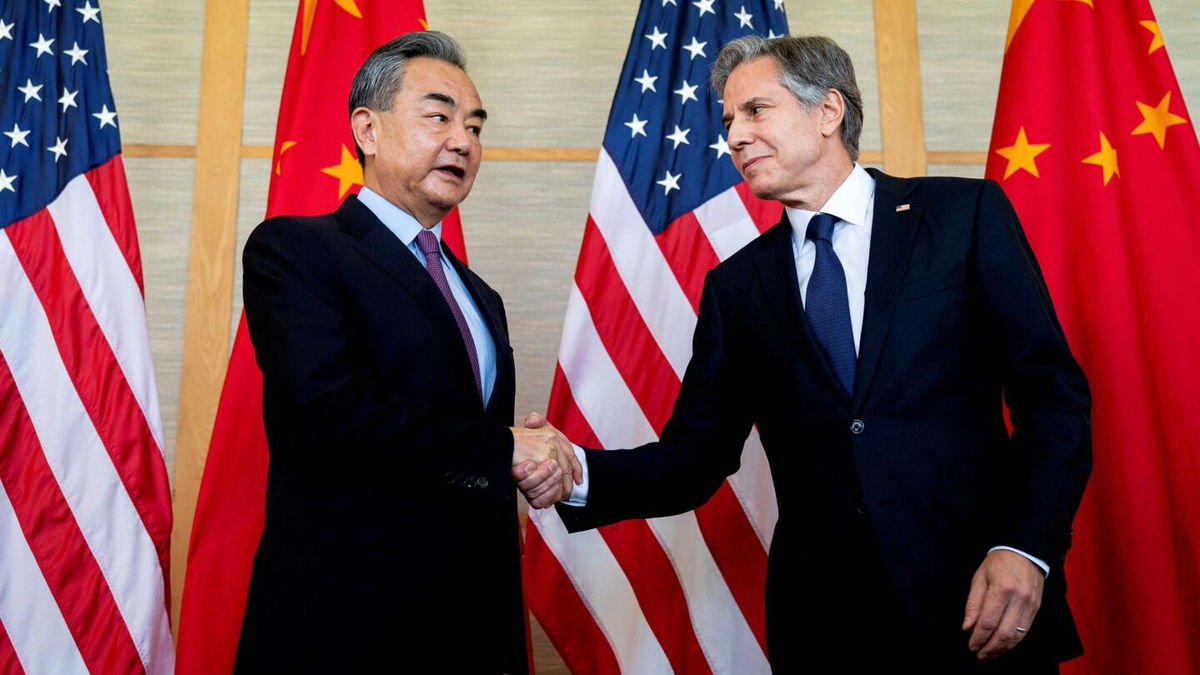 <i>Stefani Reynolds/Pool/Reuters</i><br/>US Secretary of State Antony Blinken meets then Chinese Foreign Minister Wang Yi during a meeting in Nusa Dua