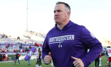 Head football coach Pat Fitzgerald of the Northwestern Wildcats at Ryan Field in Evanston