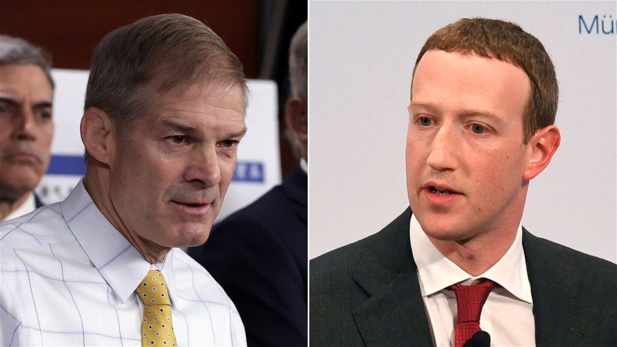 <i>Getty Images</i><br/>Rep. Jim Jordan (left) and founder and CEO of Facebook Mark Zuckerberg are seen here in a split image.
