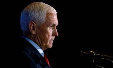 Former Vice President and Republican presidential candidate Mike Pence attends the North Carolina Republican Party convention in Greensboro