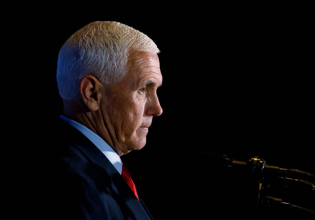 <i>Jonathan Drake/Reuters</i><br/>Former Vice President and Republican presidential candidate Mike Pence attends the North Carolina Republican Party convention in Greensboro