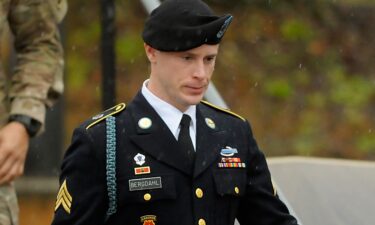 Then-Army Sgt. Bowe Bergdahl leaves a military courthouse on December 22