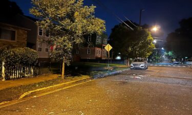 Meade Street after people were shot in Washington