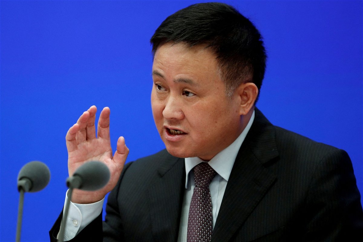<i>Florence Lo/Reuters</i><br/>Pan Gongsheng speaks at a news conference in Beijing on March 3.