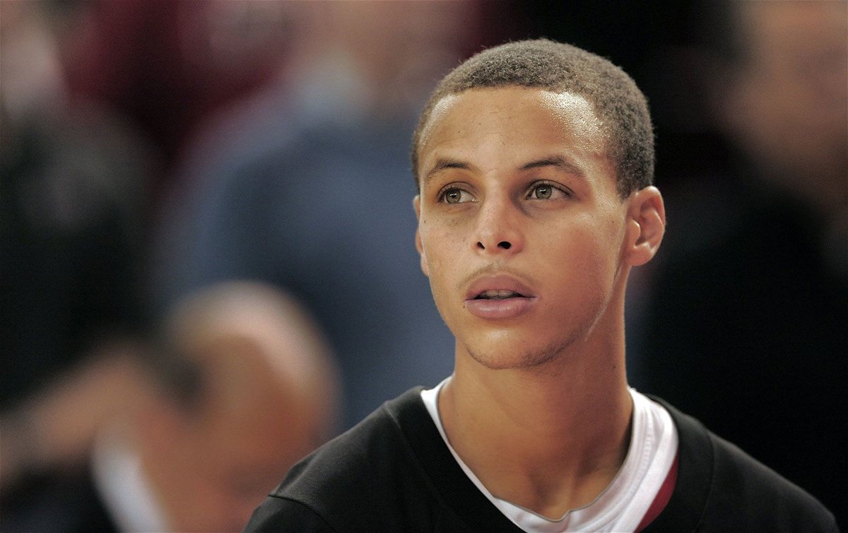 <i>Steve Dykes/Apple TV+</i><br/>Stephen Curry during his college days at Davidson in 