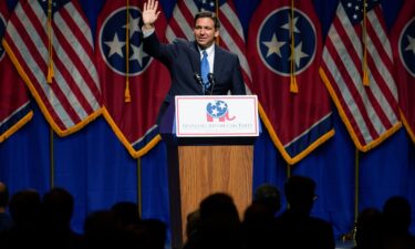 Republican presidential candidate Ron DeSantis speaks at a Tennessee GOP event in Nashville on July 15.