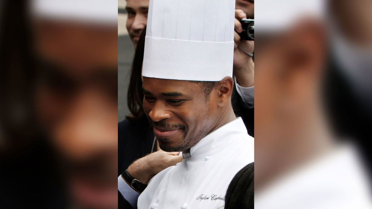 <i>Ron Edmonds/AP</i><br/>White House Chef Tafari Campbell seen in 2008 on the South Lawn of the White House. The former White House chef who was working for the Obama family was found dead Monday in a pond on the south shore of Martha’s Vineyard