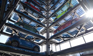 A Carvana car vending machine in Denver.