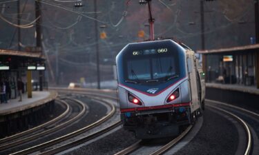 This file photo shows an Amtrak Keystone Service train from New York to Harrisburg