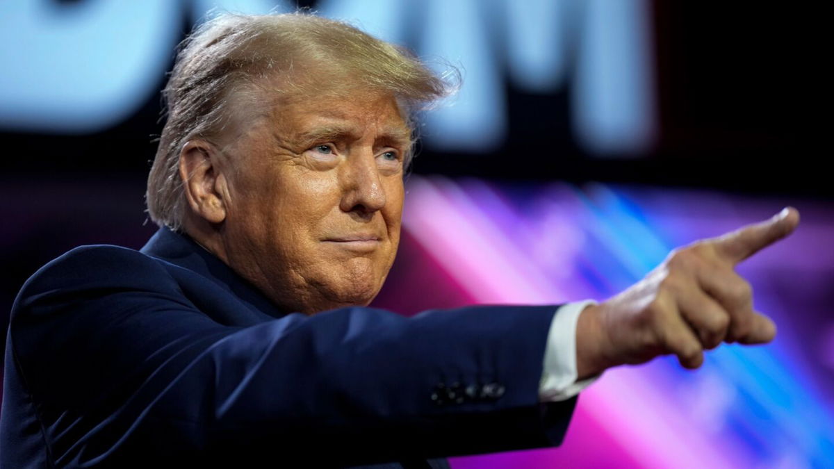 <i>Drew Angerer/Getty Images</i><br/>Republican presidential candidate former U.S. President Donald Trump arrives onstage to speak at the Faith and Freedom Road to Majority conference at the Washington Hilton on June 24 in Washington