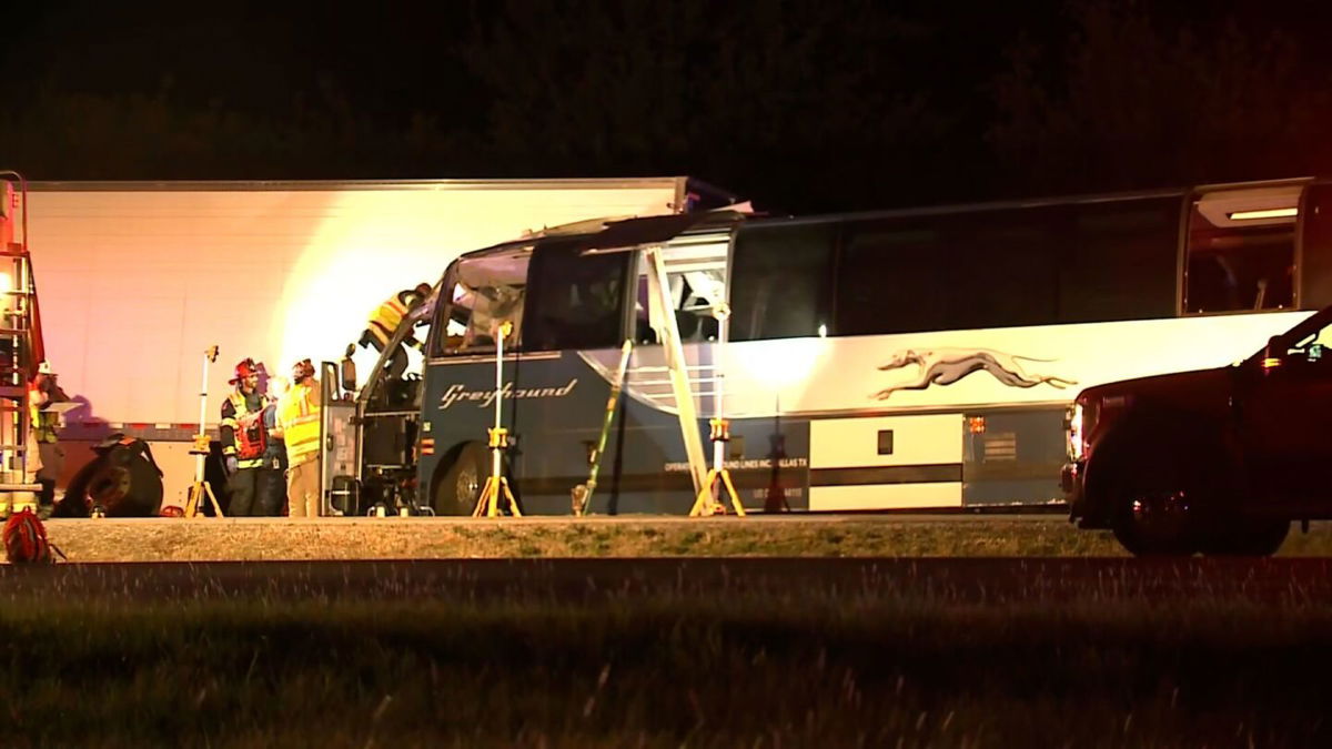 <i>KMOV</i><br/>A Greyhound bus was involved in a crash with other vehicles in Illinois early