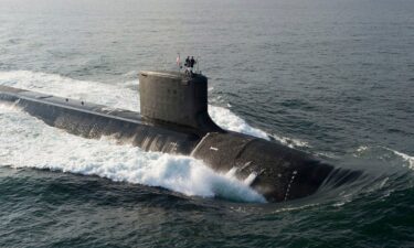 The Virginia-class USS North Dakota submarine is seen during bravo sea trials in this U.S. Navy handout picture taken in the Atlantic Ocean August 18