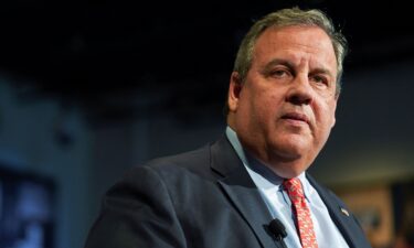 Former New Jersey Gov. Chris Christie speaks at a town hall event in Manchester