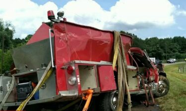 Two Upson County firefighters are in the hospital fighting for their lives after their firetruck overturned while responding to an incident. The couple is engaged to be married in October.