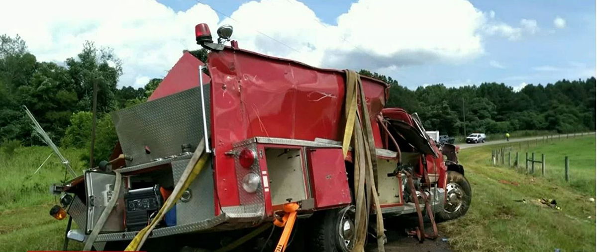 <i></i><br/>Two Upson County firefighters are in the hospital fighting for their lives after their firetruck overturned while responding to an incident. The couple is engaged to be married in October.