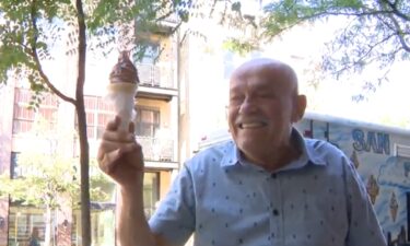 Neighbors showed up to support 82-year-old Wilfredo Cintron after he says he and his son were robbed at gunpoint on their ice cream truck.