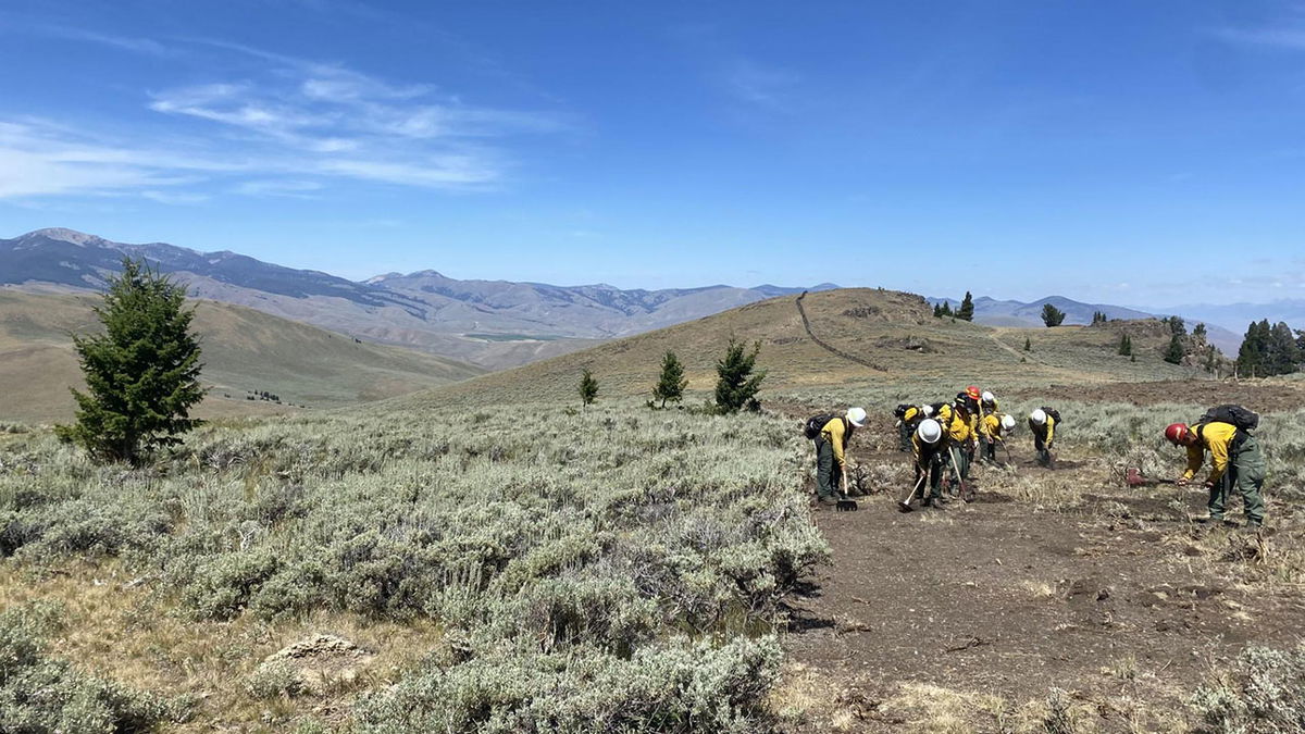 Hayden Repair Crew Above Hayden Ck Sunday