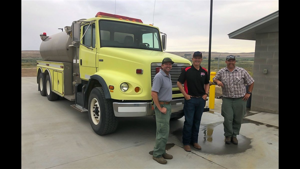 Boise BLM delivers wildland fire water tender to Bruneau Volunteer Fire Department. 