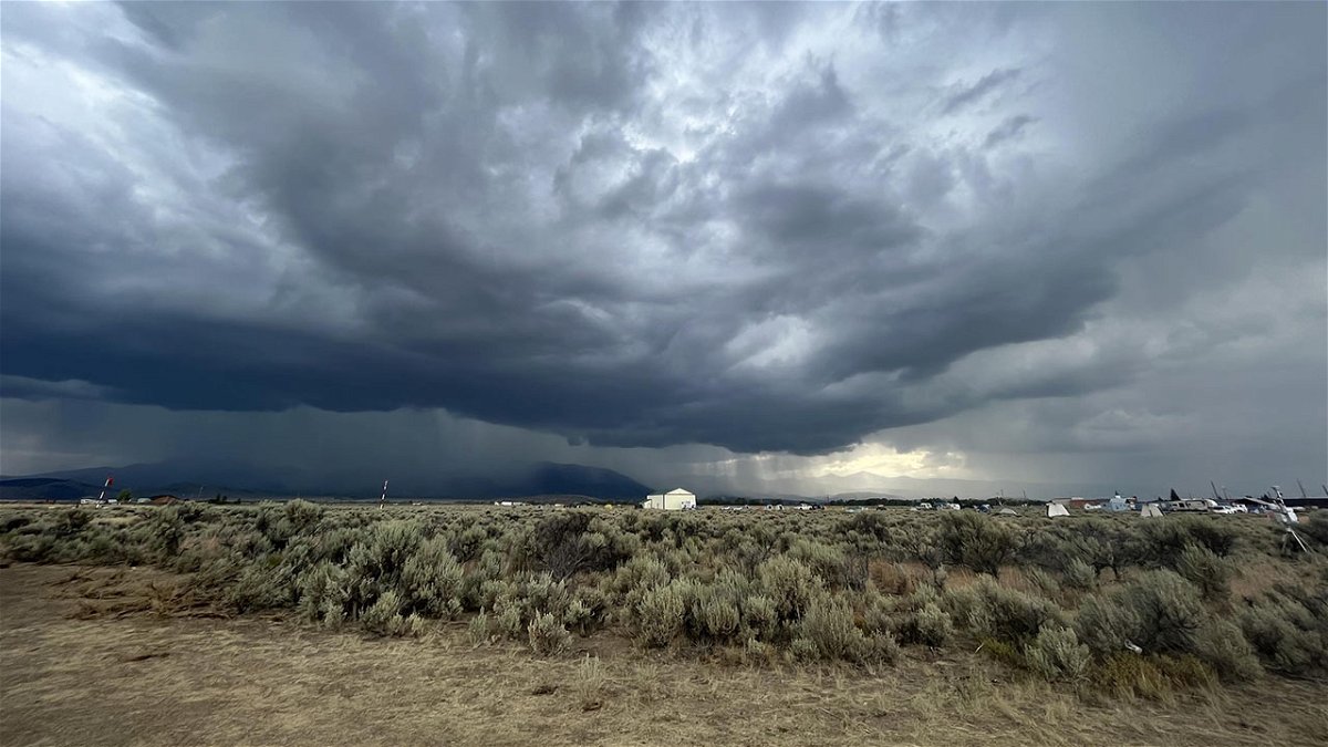 Incoming Thunderstorm at Hayden Fire Incident Command Post August 5, 2023