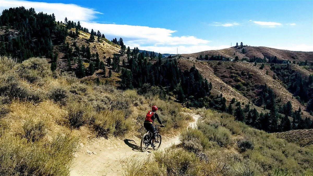 Mountain biker enjoying BLM-managed public lands encompassed by the Four Rivers Field Office Resource Management Plan Record of Decision. 