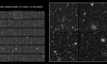 The Euclid space observatory's Near-Infrared Spectrometer and Photometer instrument captured a test image of stars and galaxies in infrared light.