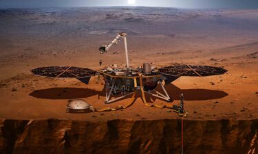 An artist's concept shows the InSight lander and all of its instruments.