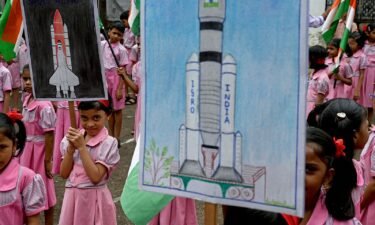India's spacecraft Chandrayaan-3 is shown following its July 14 launch from the Satish Dhawan Space Centre in Sriharikota in Andhra Pradesh state.