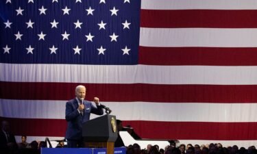 President Joe Biden speaks at the North American International Auto Show on September 14