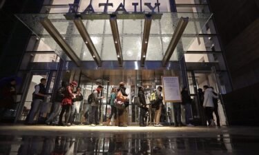 A line forms outside the Boylston Street entrance at Eataly in the Prudential Center in Boston on November 29