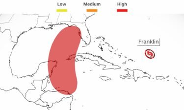 An area of showers and thunderstorms in the Caribbean Sea could develop into a tropical system as soon as Sunday