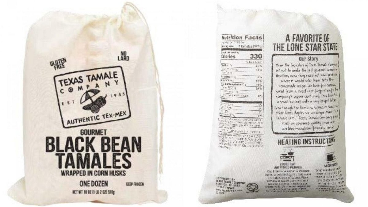 Texas Tamale Co. issues a recall for undeclared milk in their black bean tamales.