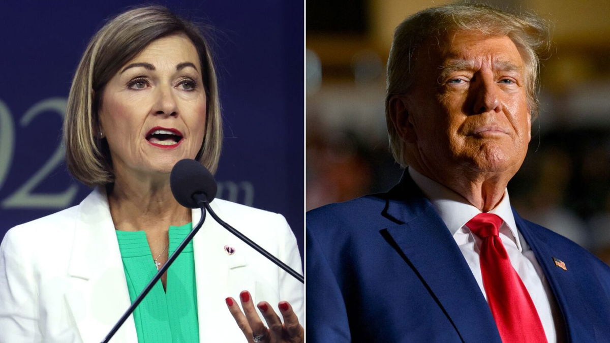 <i>Getty Images</i><br/>Iowa Gov. Kim Reynolds said that she does not believe voters will give GOP front-runner and former President Donald Trump a pass for skipping the Iowa State Fair events that candidates usually entertain.