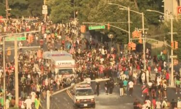 People gathered in Brooklyn