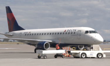 Plane arriving at Pocatello Regional Airport