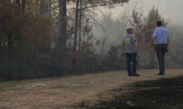 A driver towing a van sparked fire near Terry High School.