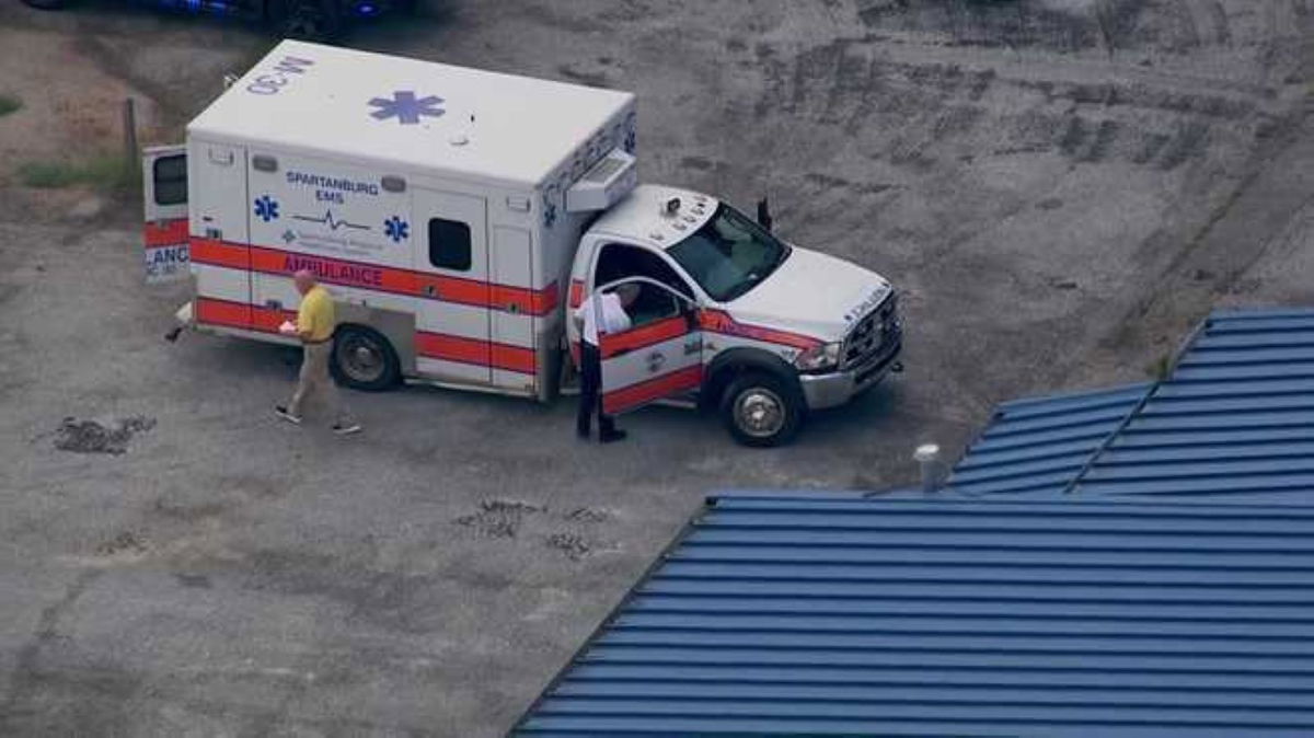 <i>WYFF</i><br/>Officials say a suspect is in custody after stealing an ambulance from Spartanburg Medical Center – Mary Black Campus and leading officers on a chase that spanned two counties.